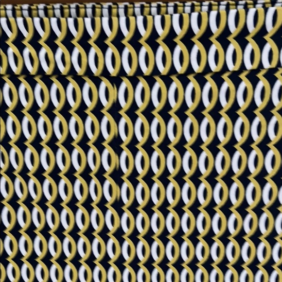 Talbots navy, yellow & white Chatham curvy size 18 slacks. - Picture 2 of 4